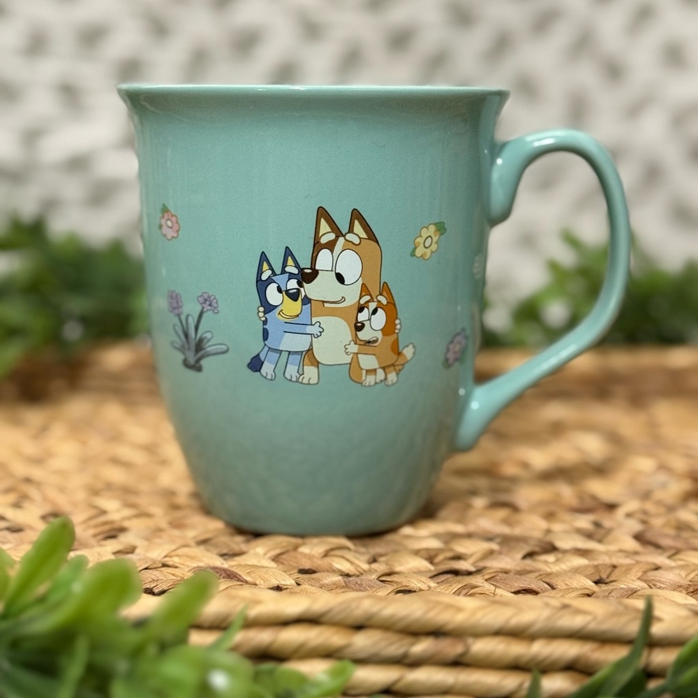 Bluey Family Teal and Pink Mug